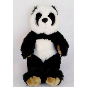 Build A Bear Panda Plush Black/White 16" Brown Eyes Stuffed Animal Toy